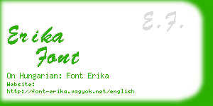 erika font business card